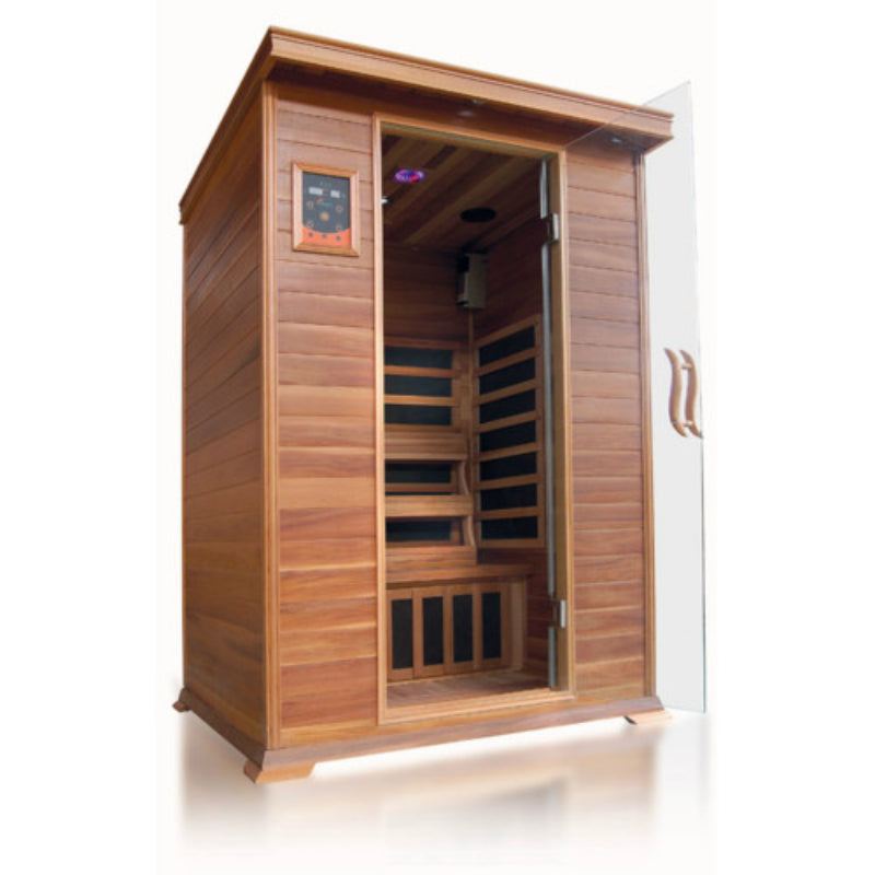 SunRay Saunas Sierra 2 Person Indoor Infrared Sauna Cedar