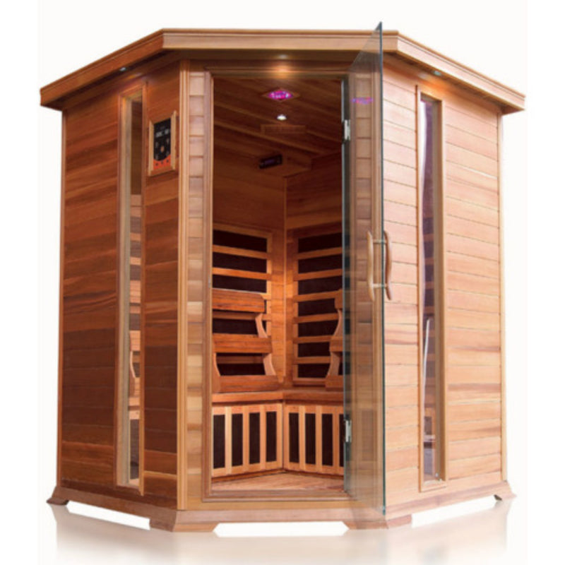 SunRay Saunas Bristol Bay 4 Person Indoor Infrared Sauna Cedar