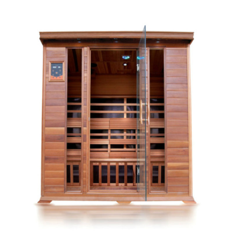 SunRay Saunas Sequoia 4 Person Indoor Infrared Sauna Cedar