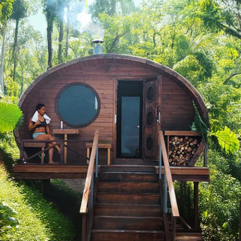 SaunaLife G11 Garden-Series Outdoor Sauna -2 Room Sauna - 8 Persons