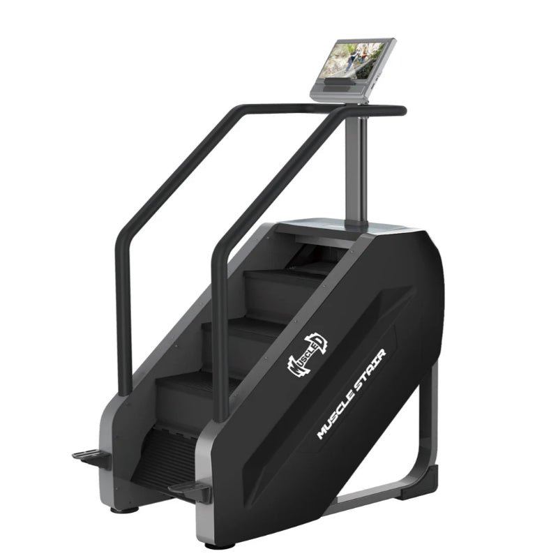 Muscle D Fitness Deluxe Commercial Stair Climber Touch Screen