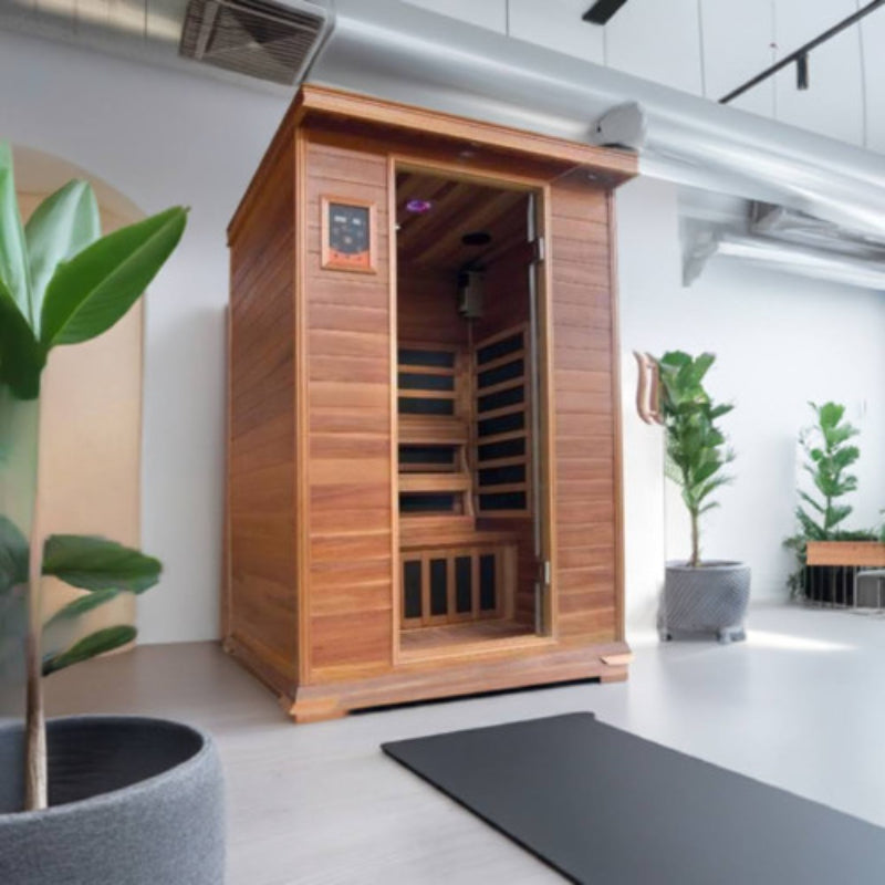 SunRay Saunas Sierra 2 Person Indoor Infrared Sauna Cedar