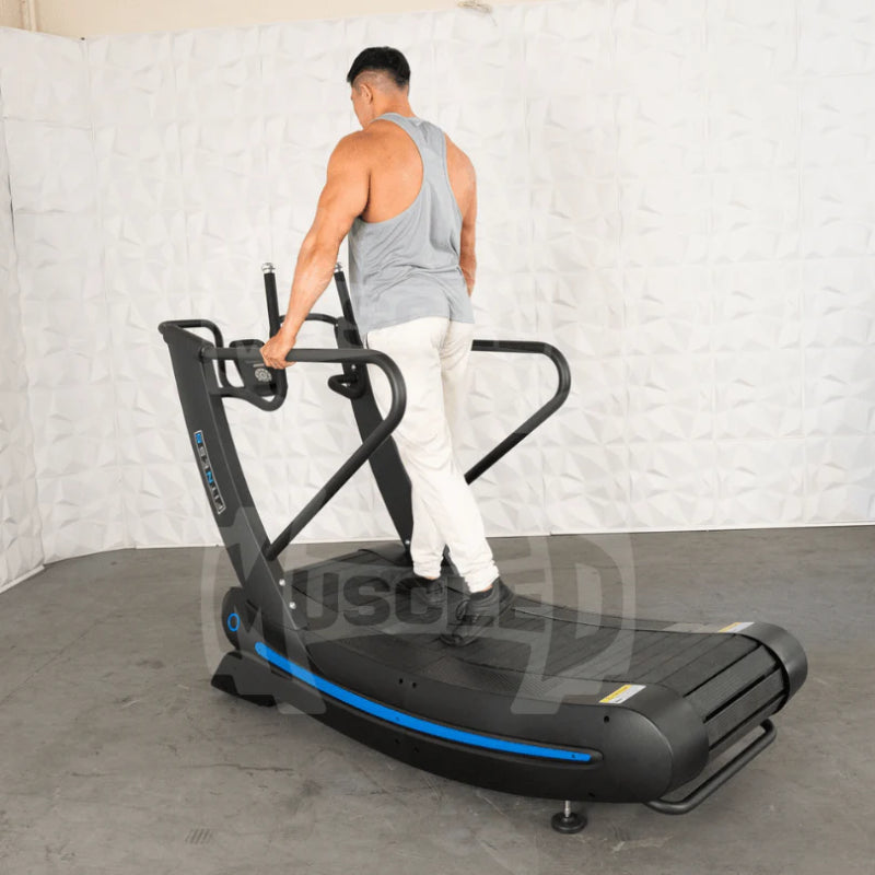 Muscle D Fitness Commercial Self Powered Curve Treadmill