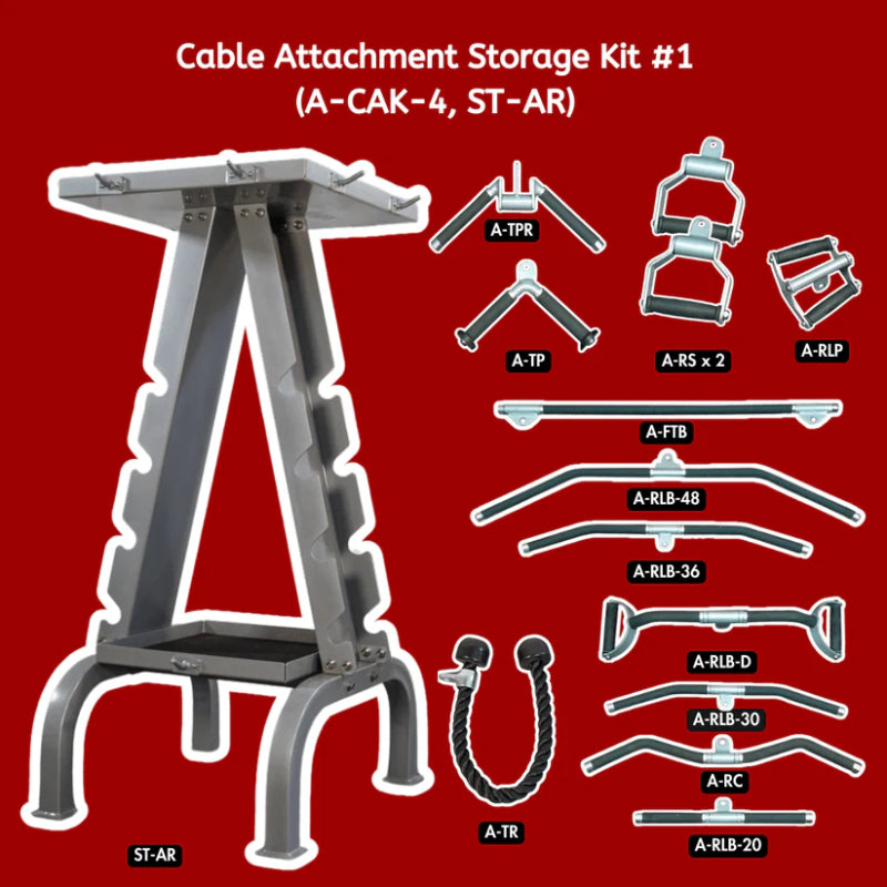 Muscle D Fitness Complete Cable Attachment and Storage Kit #1