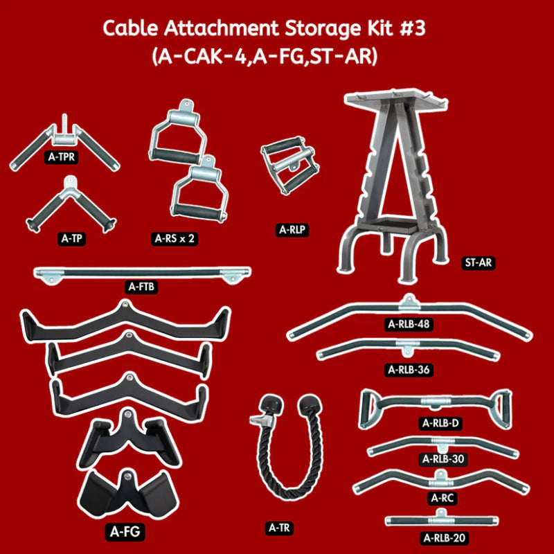 Muscle D Fitness Ultimate Cable Attachment and Storage Kit #3