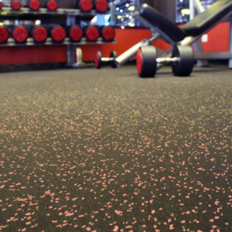 Muscle D Fitness Rubber Flooring - Red Speckle - 6mm & 8mm