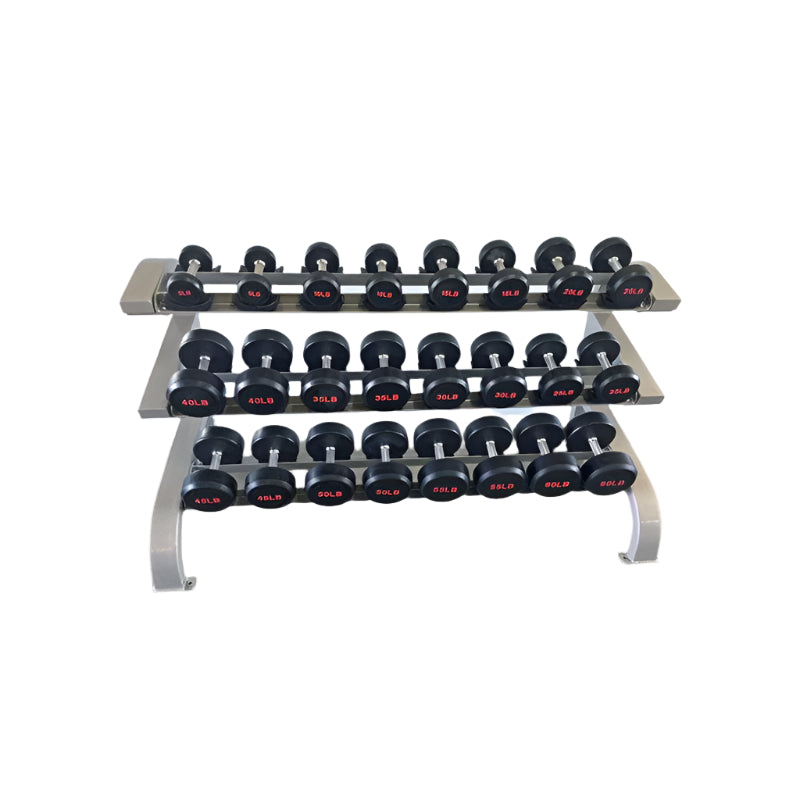 Muscle D Fitness Three Tier 12 Pairs Dumbbell Rack Pro