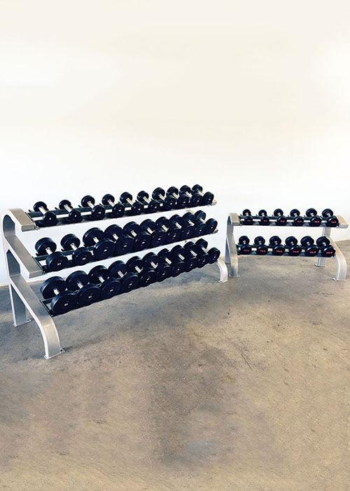 Muscle D Fitness Three Tier 15 Pairs Dumbbell Rack Pro