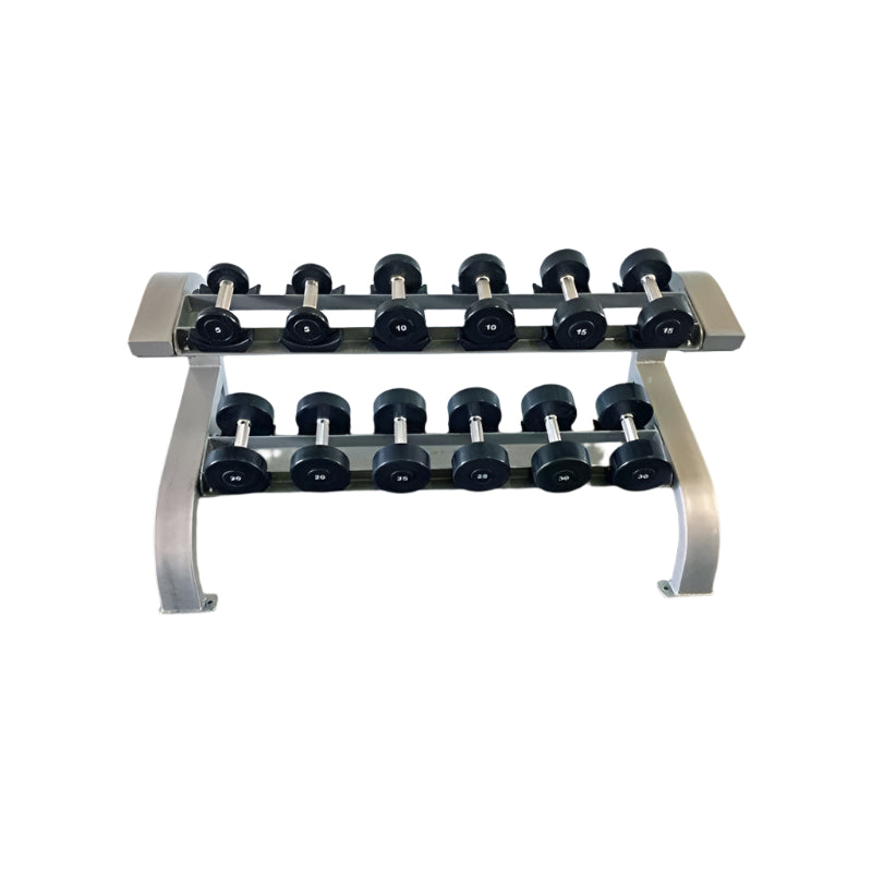 Muscle D Fitness Two Tier 6 Pairs Dumbbell Rack Pro