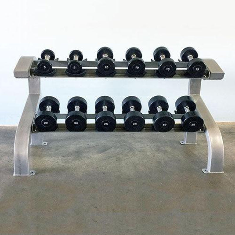 Muscle D Fitness Two Tier 6 Pairs Dumbbell Rack Pro