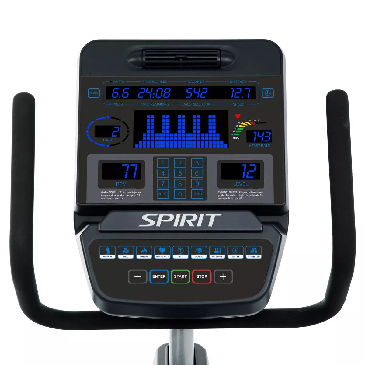 Spirit Fitness CR900 Recumbent Bike - Commercial